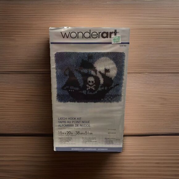 Pirate Ship Latch Hook Kit WonderArt 15" X 20" Wall Art Brand New Factory Sealed - Picture 1 of 6